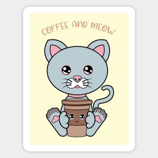 All I Need is Coffee and cats, coffe and cats Magnet